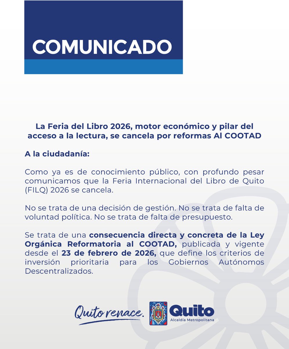 Feria Internacional del Libro de Quito tweet media