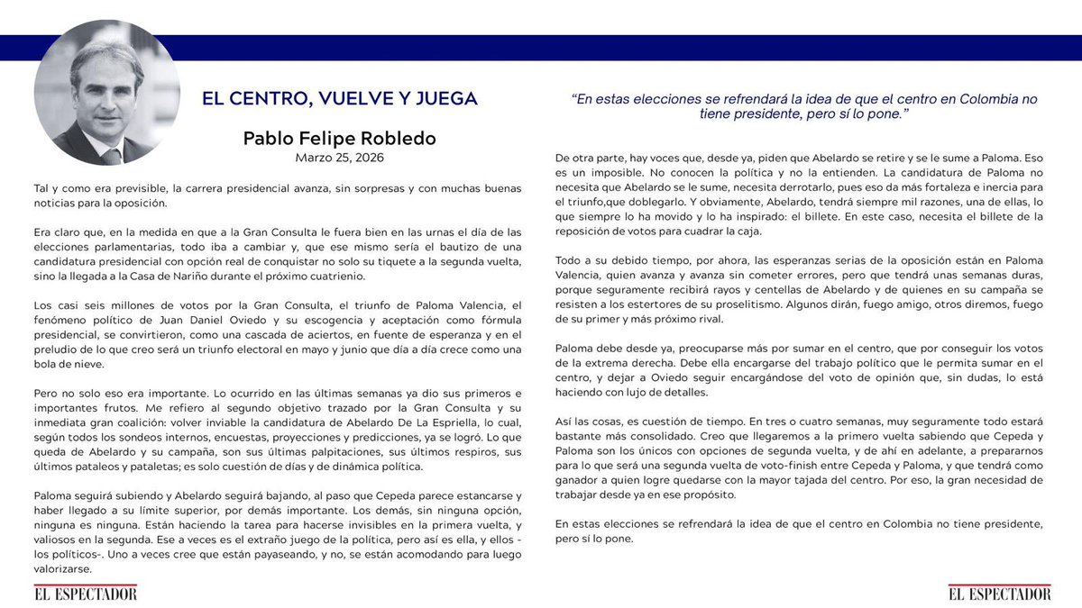 Pablo Felipe Robledo tweet media