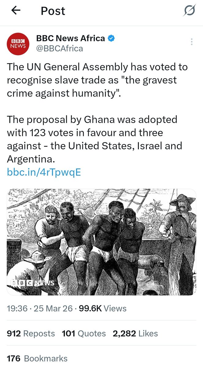 The same people most Africans love to support and protect, America and Israel are the same people who don't see slave trade as a crime against humanity.