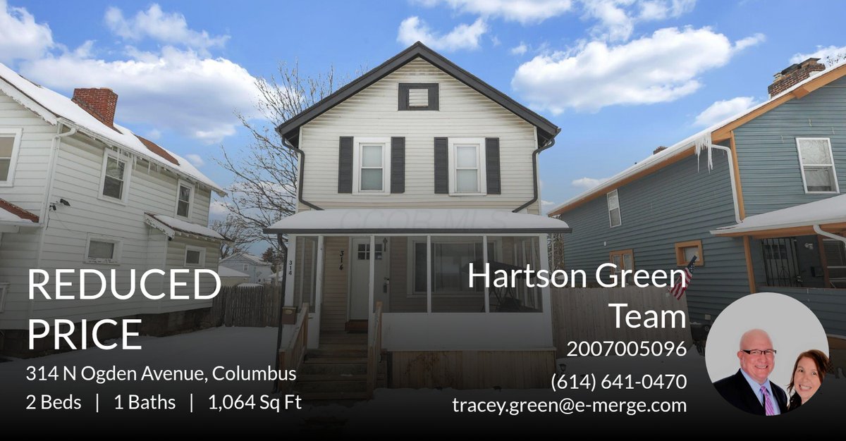 TeamHartson's tweet photo. 📍 Reduced Price 📍 This recently reduced home at 314 N Ogden Avenue in Columbus won't last long, so, don't wait to set up a showing! Reach out here or at (614) 641-0470 for more information! https://t.co/pyoHjSabBe https://t.co/MpJgZt8Zhv