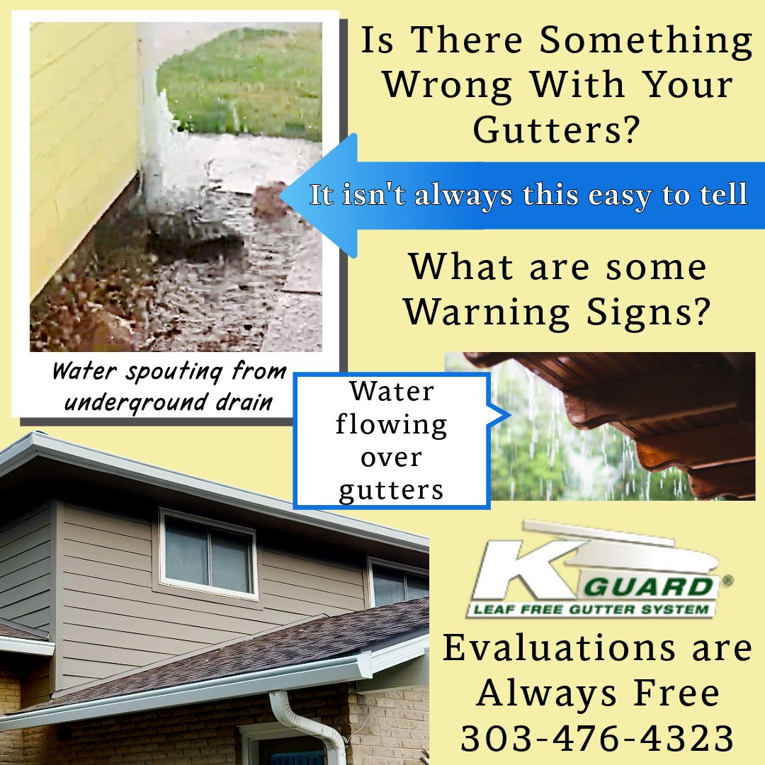 KGuardColorado's tweet image. You don't have to guess if your gutters are working. Call today to schedule a free evaluation!

#KGuardRockyMountains #GutterGuard #GutterProtection #MaintenanceFree #Gutters #GutterIssues