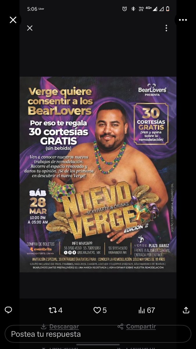 Eriksma19899's tweet photo. @BearLovers_Mx @Sextopiso_mx Aqui está Mo captura https://t.co/DJIwQKuZPE
