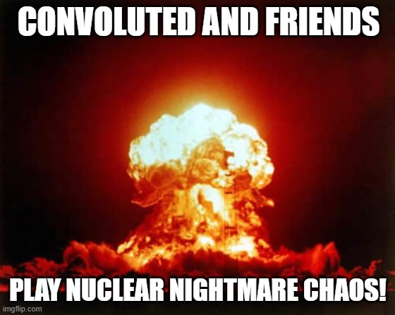 Nuclear Nightmare shit is going down! It's a spooky good time! Come visit! 

Live in a few mins
twitch.tv/ayaarcanus

<a href="/JulienTheGhost/">JulienTheGhost</a> <a href="/OroboriusVT/">Oroborius</a> <a href="/TenoVT/">Teno</a> 

#gaming #vtuber #teamconvoluted #horror