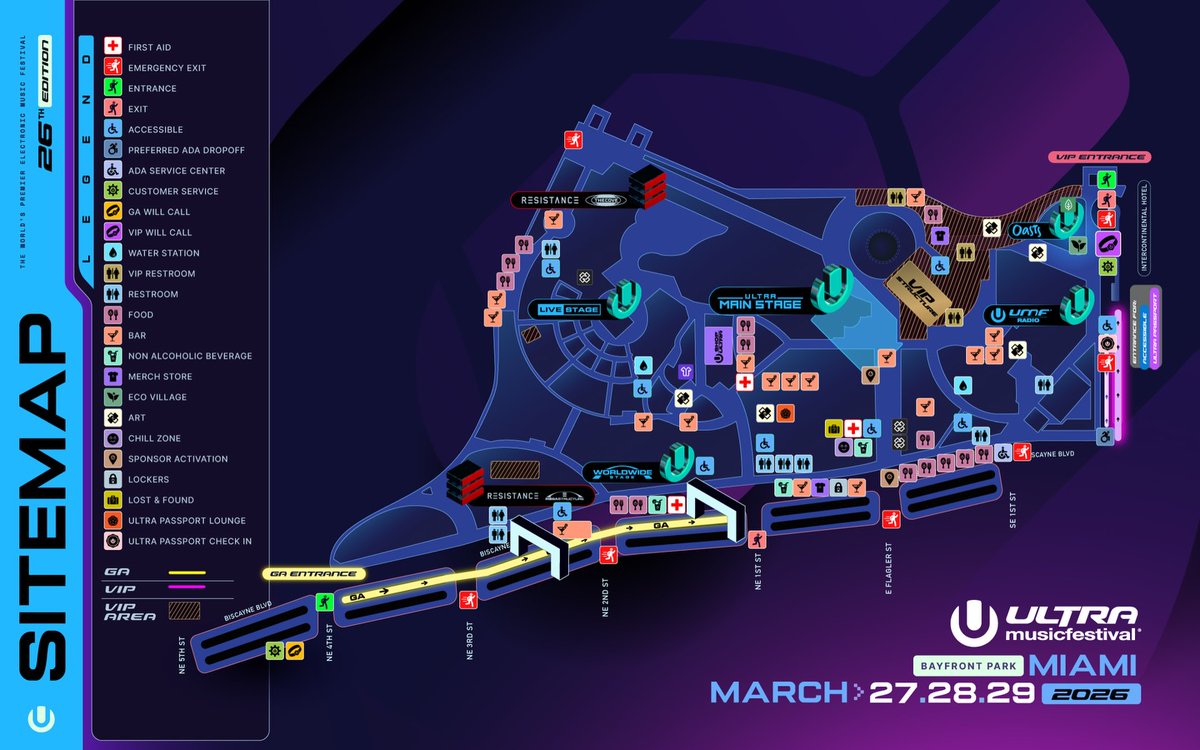 BEATOFICIAL's tweet image. El mapa oficial de @ultra 2026🔥 Ya puedes puedes ir planeando tu ruta 😮‍💨
Mantente pendiente de nuestras redes, porque te llevamos toda la cobertura completa desde Miami 🔥🎧
🐝 beatdigital.mx
#UltraMiami #UMF #EDM #Festival #beatnews