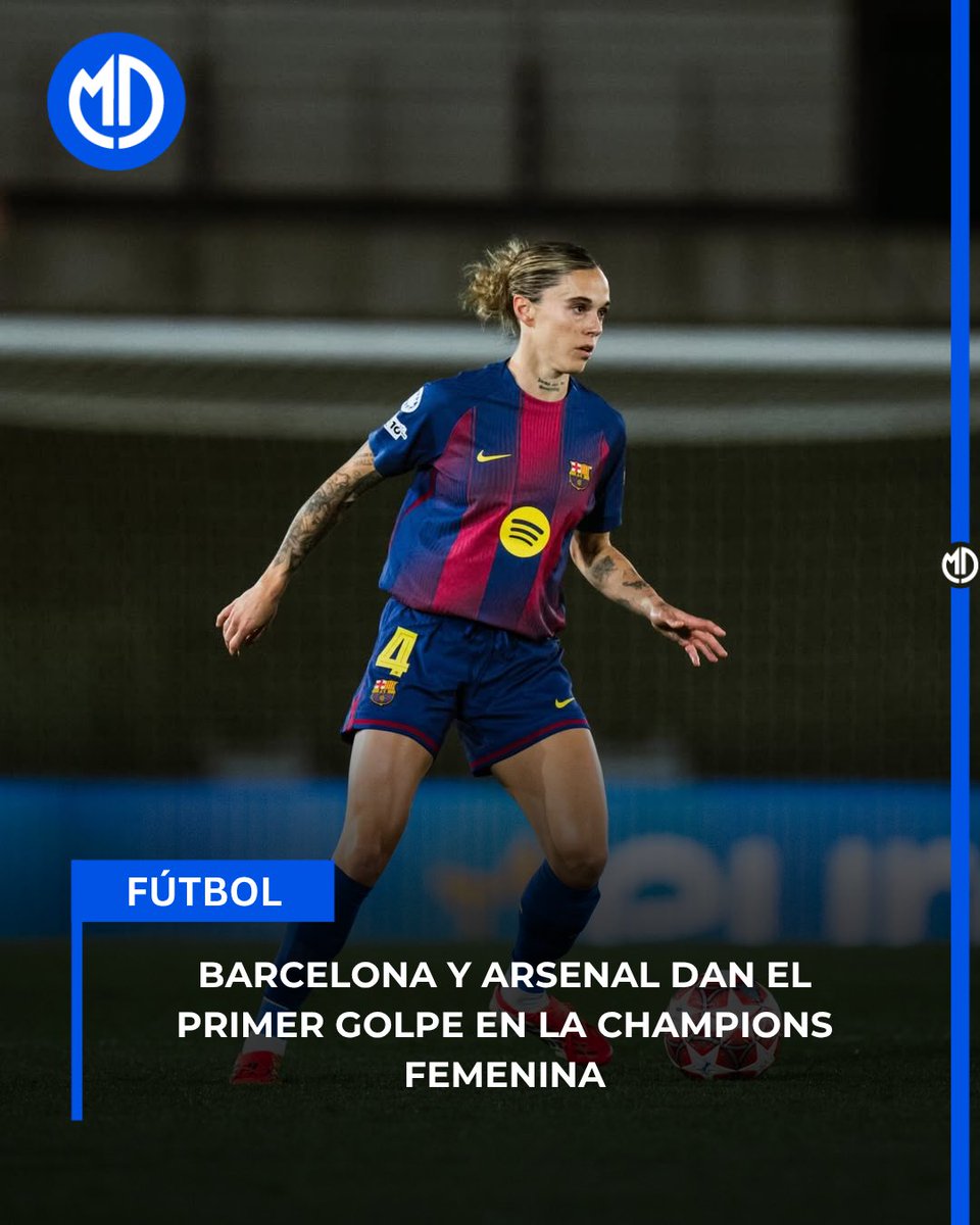 🔥 Barcelona y Arsenal toman ventaja en los cuartos de Champions femenina.

Goleada culé, triunfos ajustados de Bayern y Wolfsburgo… todo queda abierto 👀

Conoce más detalles 👇🏻

mundodeportescol.co/barcelona-y-ar…

#UWCL #ChampionsFemenina