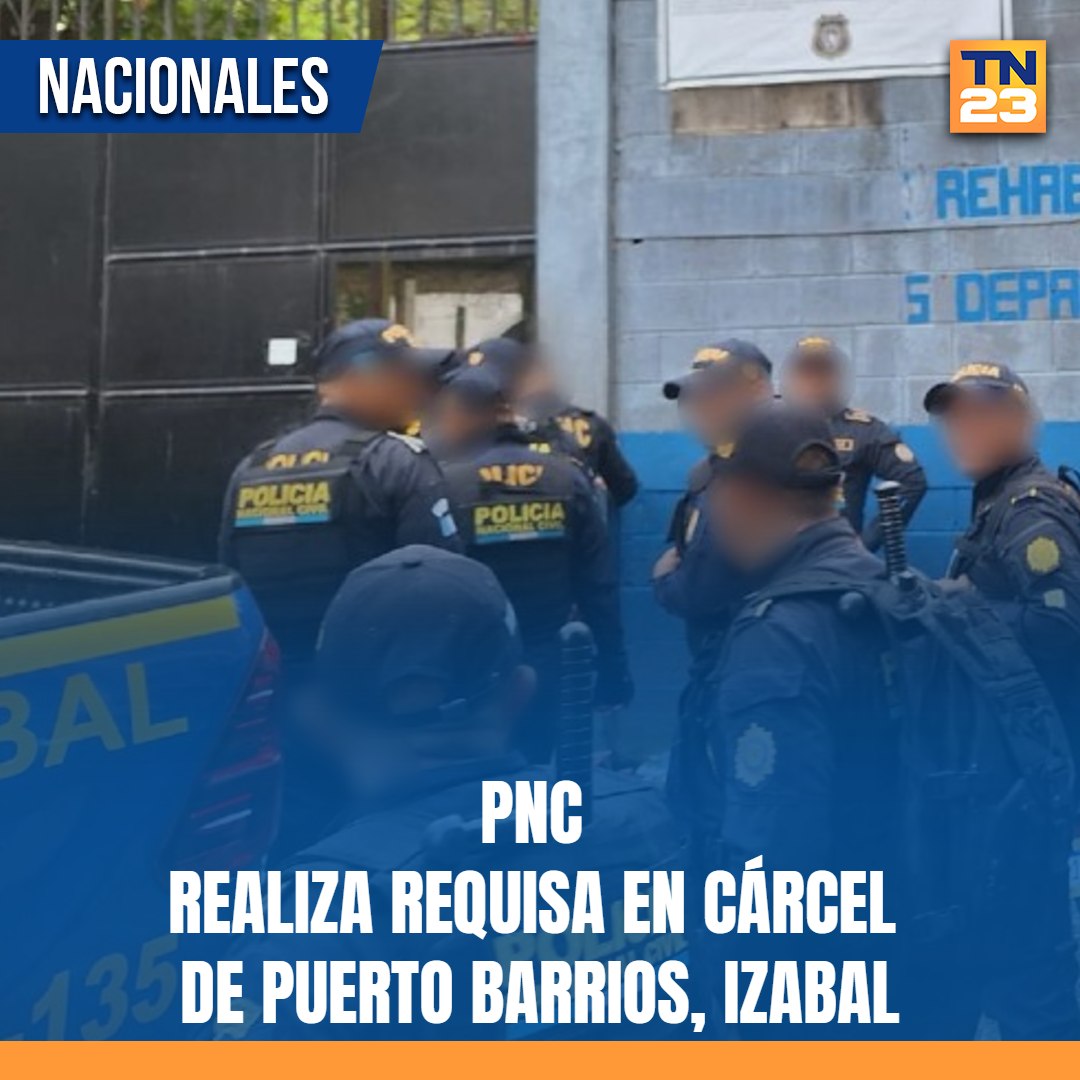 TN23NOTICIAS's tweet image. #PNC realiza #requisa en #cárcel de #PuertoBarrios, #Izabal ➡️ bit.ly/4t15ziG