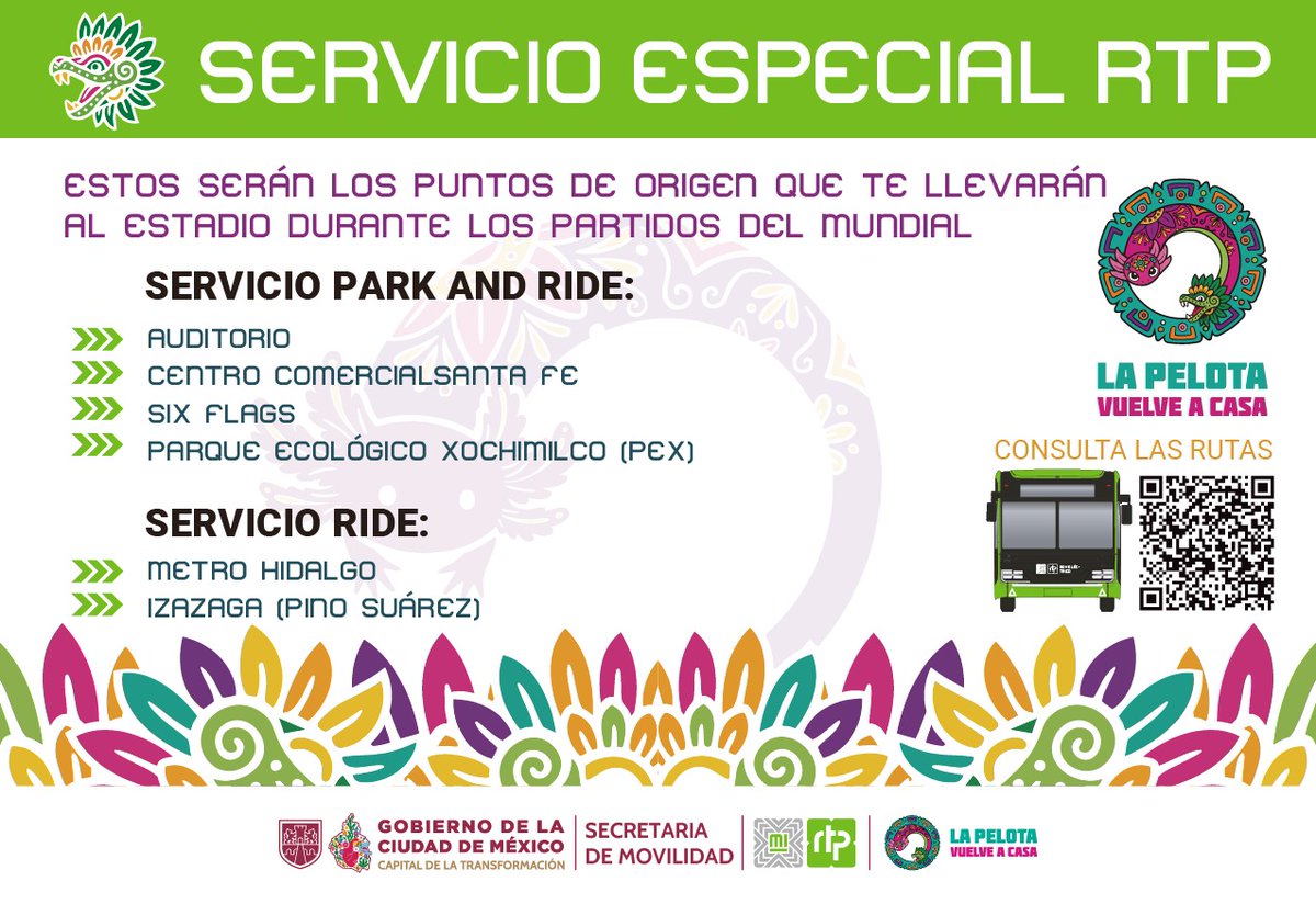 RTP_CiudadDeMex's tweet photo. El @GobCDMX  pondrá en marcha el servicio especial de #MIRTP este próximo sábado 28 de marzo, con motivo del partido inaugural del Estadio Banorte 🏟️🚍 https://t.co/JT959IthD2