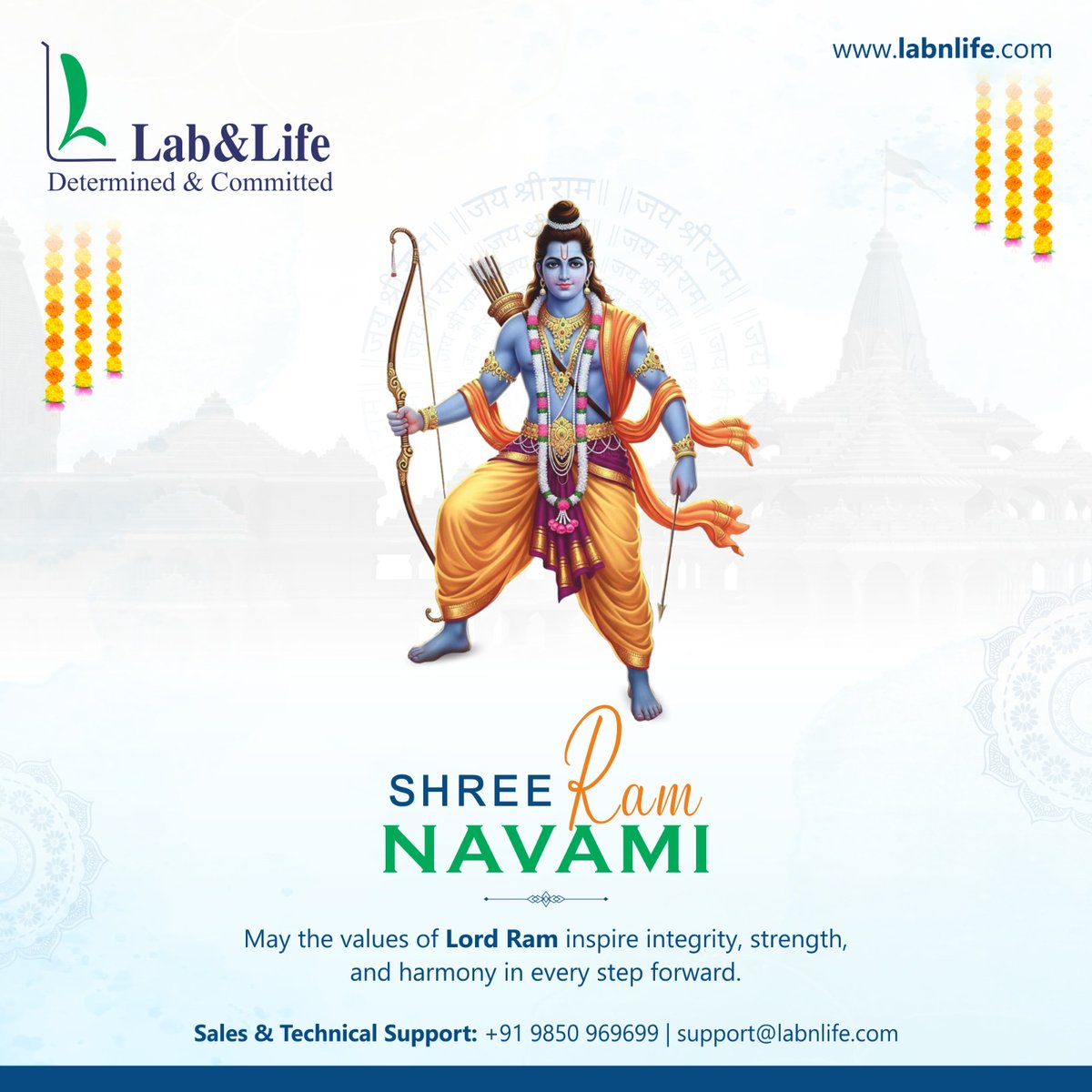 labnlife's tweet photo. On the auspicious occasion of Ram Navami, we extend our warm wishes to everyone. May Lord Ram’s values inspire integrity, strength, and harmony in every step forward.

#RamNavami #Labnlife #ShreeRam #FestiveWishes #Integrity #Strength #Harmony https://t.co/GtvXXYQmIy