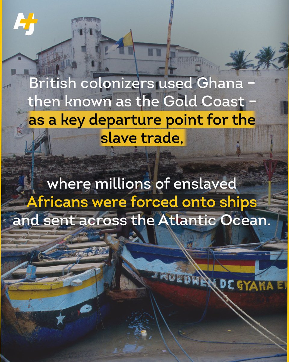 ajplus's tweet photo. The UN General Assembly adopted a resolution spearheaded by Ghana to recognize the transatlantic slave trade as the gravest crime against humanity and demand reparations.

The U.S., Israel and Argentina voted against it – and much of Europe abstained, including France and the UK. https://t.co/AvGfip27qs