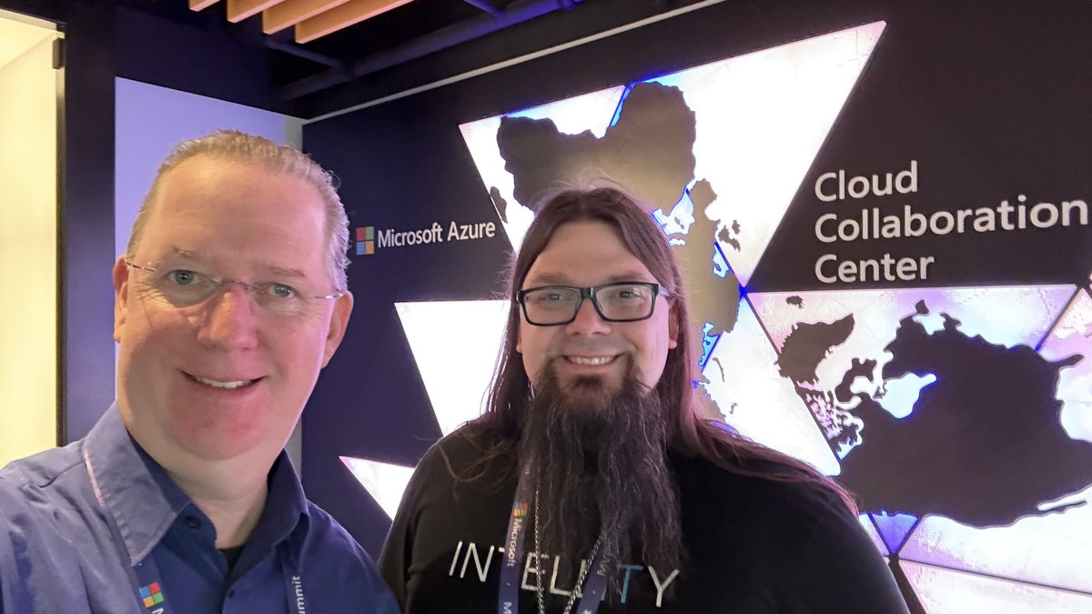 SigiJ's tweet photo. During #MVPSummit @dweber365 and I also got the chance to visit #Azure Cloud Collaboration Center today! #MVPbuzz #IntellityonTour #IntellityNet @IntellityNet https://t.co/e962VyHEF0