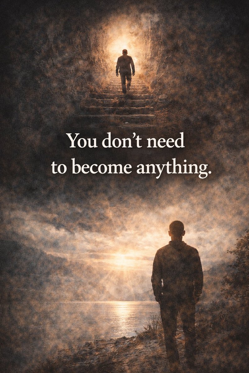 You don’t need to become anything!

A lot of people are chasing some future version of themselves that finally feels complete. 

But the teaching is the opposite. You’re not becoming whole, you’re uncovering what was never broken. The sense of lack is created by the mind.