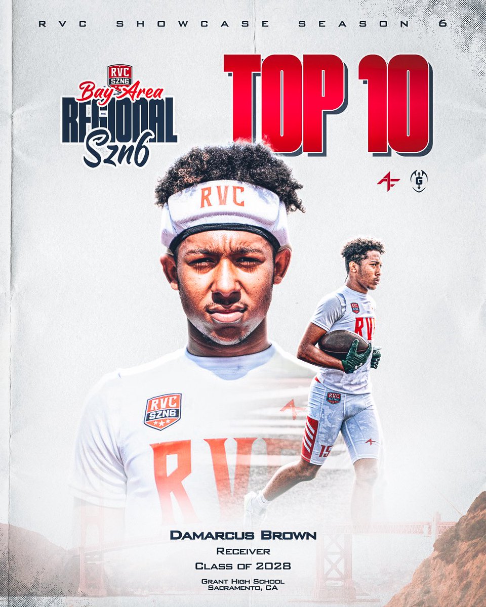 RVCshowcase's tweet photo. DaMarcus Brown
Receiver
Class 2028
Brown presented a tough matchup during both 1v1’s and 7v7’s competition while accepting challenges from some of the showcase’s better defensive players. He’s a player to keep an eye on this season. #RVCShowcase https://t.co/hdCYNayEqC