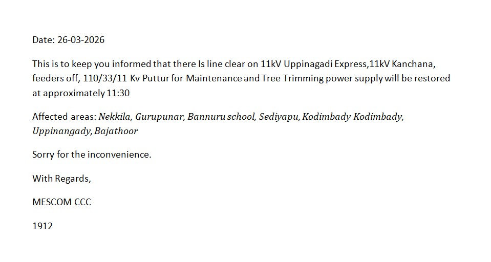 MESCOM Customer Care tweet media