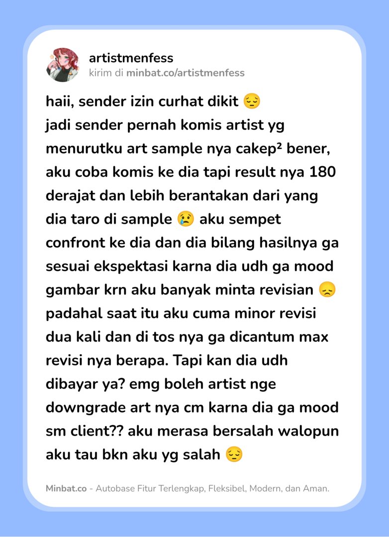 Artist Menfess tweet media