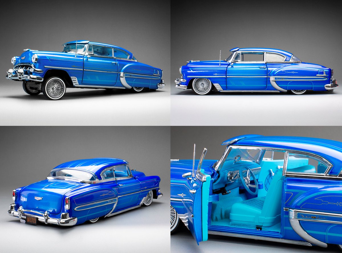 tamtamsagami's tweet image. 【ミニカー | #SUNSTAR】店頭予約受付中！

8月発売予定
1/18 1954 Chevrolet Bel Air Hard Top Coupe Lowrider
可動式サスペンション付
￥26,400税込
締切：4/4（土）

フル開閉に加えてサスペンション付きなので
お好みのポージングでディスプレーOK！

ご来店お待ちしてます！
#タムタム相模原店😃