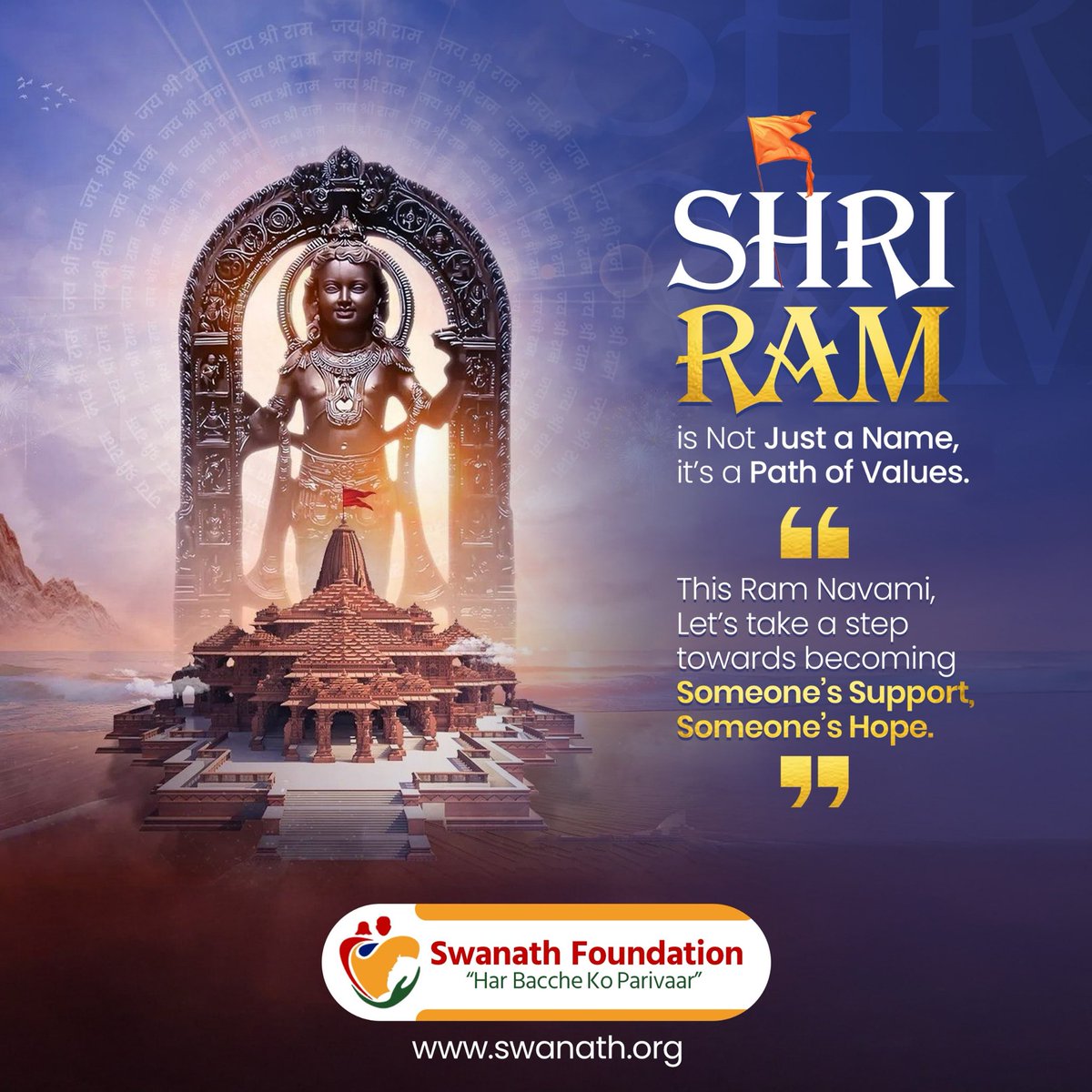 SwanathF's tweet photo. Faith is found in the smile of a child. 💛

This #RamNavami, let’s honor Lord Ram’s values of compassion by ensuring no child walks alone. Every child deserves a family, love, and a future filled with hope.

✨ Join the Foster Care Movement: https://t.co/vrDB1sfqjs https://t.co/oddNqLga8k