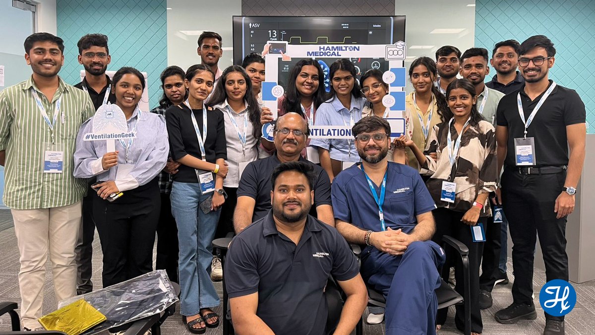 HamiltonMedical's tweet photo. Inspiring the next generation of #VentilationGeek
Great hosting MSc Respiratory Therapy students from Bharati Hospital & SIHS at the #HamiltonMedicalIndia- sharing insights on the #MedicalDevicese industry, #MechanicalVentilation, and hands-on tech exposure.
#HealthcareEducation https://t.co/mHjIb6wm3t