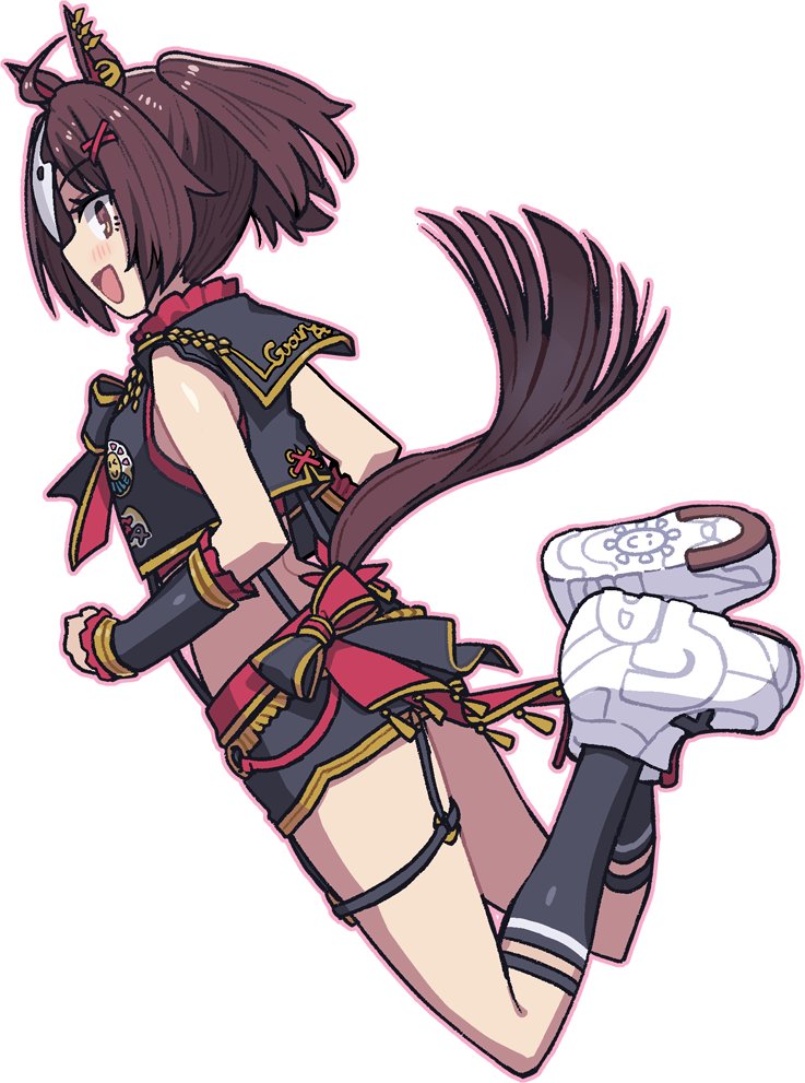 公式サイトの勝負服画像の靴がでかくてめっちゃいいな～と思って描いたけどゲーム中だとそこまででかくなかったグランアレグリアさんを描きました