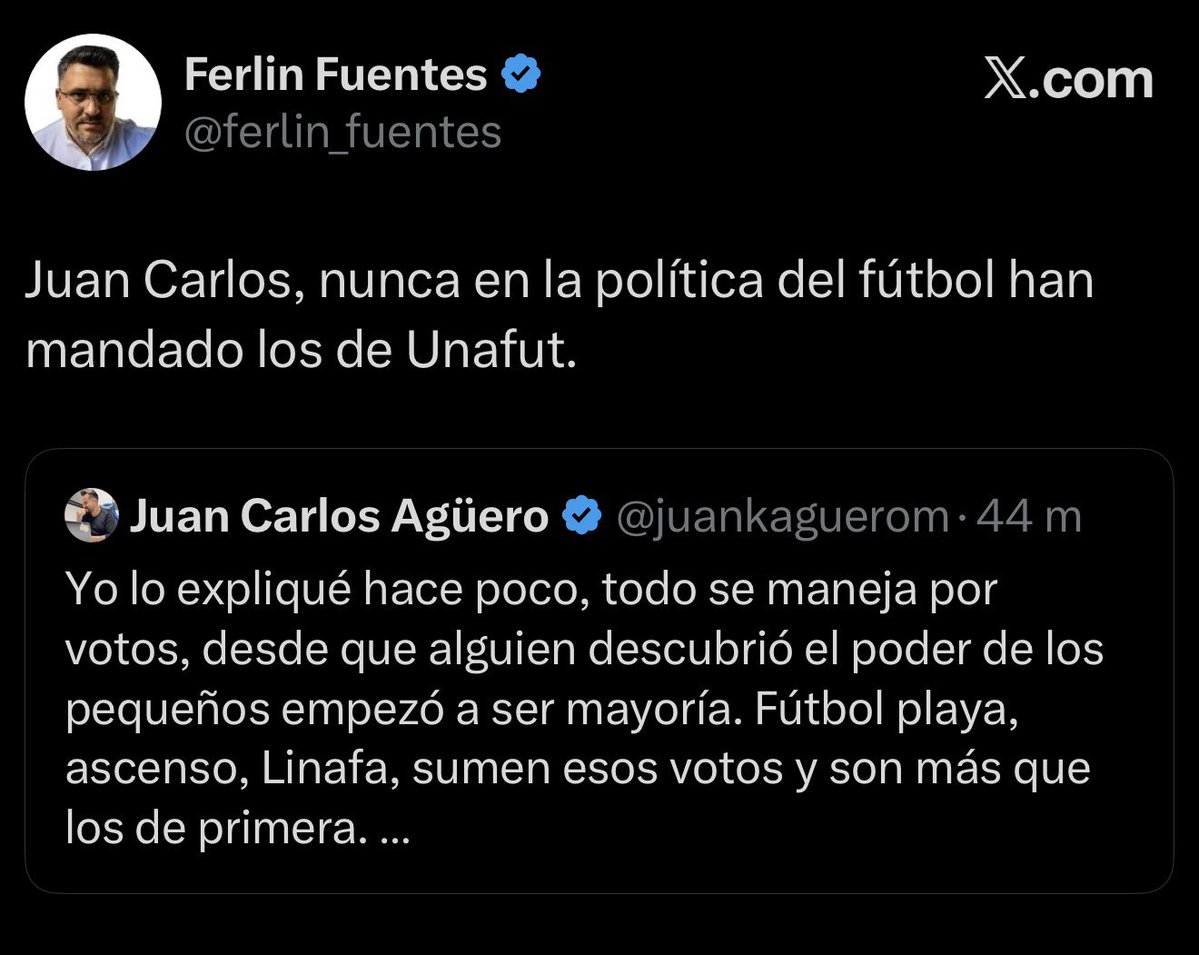 Juan Carlos Agüero tweet media