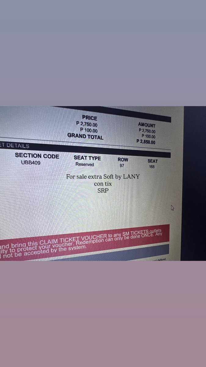 FaithInChou's tweet photo. selling 1 extra UBB regular tix for Soft by LANY tour

SRP - meet up (bgc, cavite, makati)

Rfs - extra tix / desired tix secured https://t.co/1evSL6rQNU