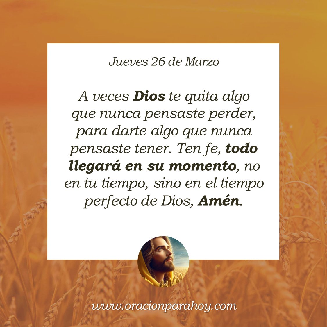 Oración para hoy 26 de marzo: oracionparahoy.com/2019/12/bendic… ✨