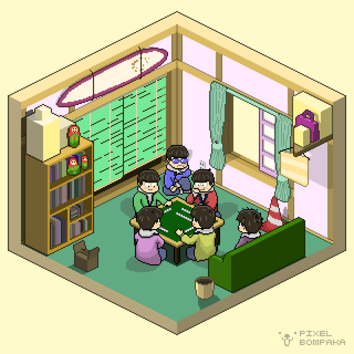 Doteu_Bompaka's tweet photo. x 오픈 기념 rt+팔로우 이벤트 작품
@Vidcontorolia 

#오소마츠상 #おそ松 #pixelart https://t.co/VcPkdd7lDD