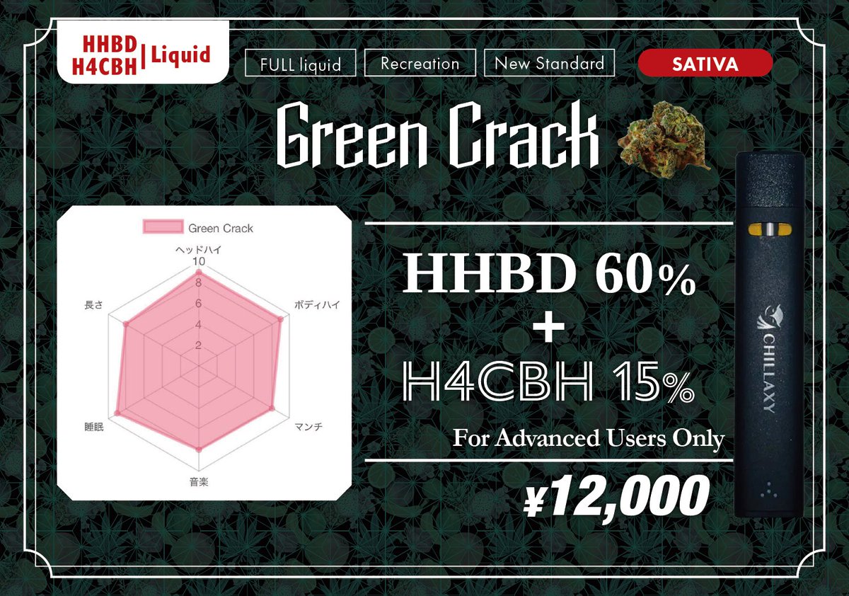 HHBD ✖️ #H4CBH 【GreenCrack🌿】 这款超人气电子烟油现已推出一次性