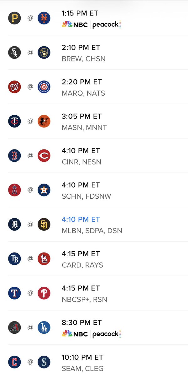 Mañana es el verdadero Opening Day de la MLB. Tenemos 11 partidos en la cartelera, empezando desde las 11:15 AM. 🥺⚾️