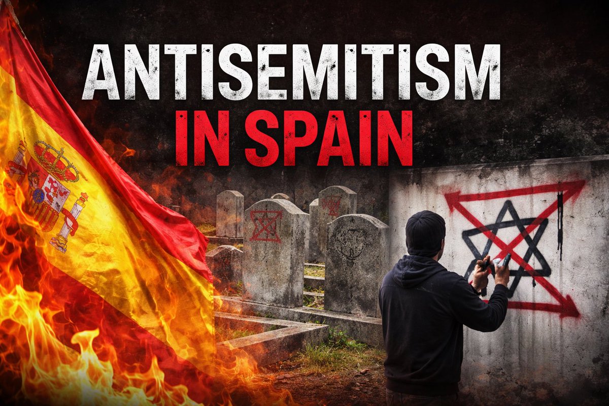 NewsAgencyDDB's tweet photo. Disturbing rise in antisemitism in Spain; various reports suggest a dramatically surge in antisemitic incidents since 2023.

Some reports suggest an increase of 300% to 500% compared to earlier years. https://t.co/6FCPKQXVc3