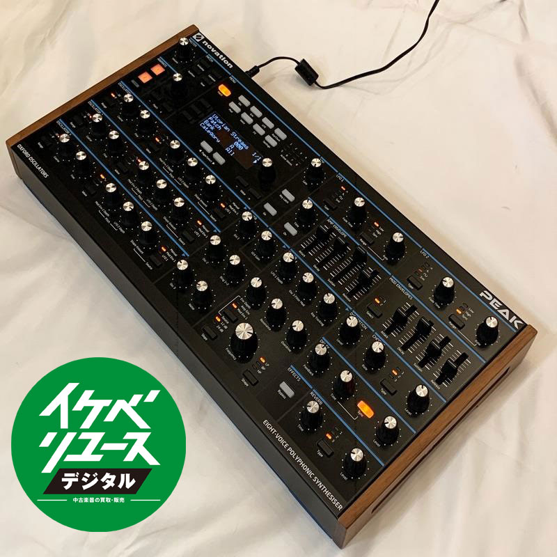 kenbando7's tweet image. 📢中古品情報
#novation Peak 　8ボイスポリフォニック・ハイブリッドシンセサイザー。カスタムのデジタルウェーブテーブルも作成可能で音作りの幅が広がる音源moduleです！商品ページ→ikebe-gakki.com/Form/Product/P…