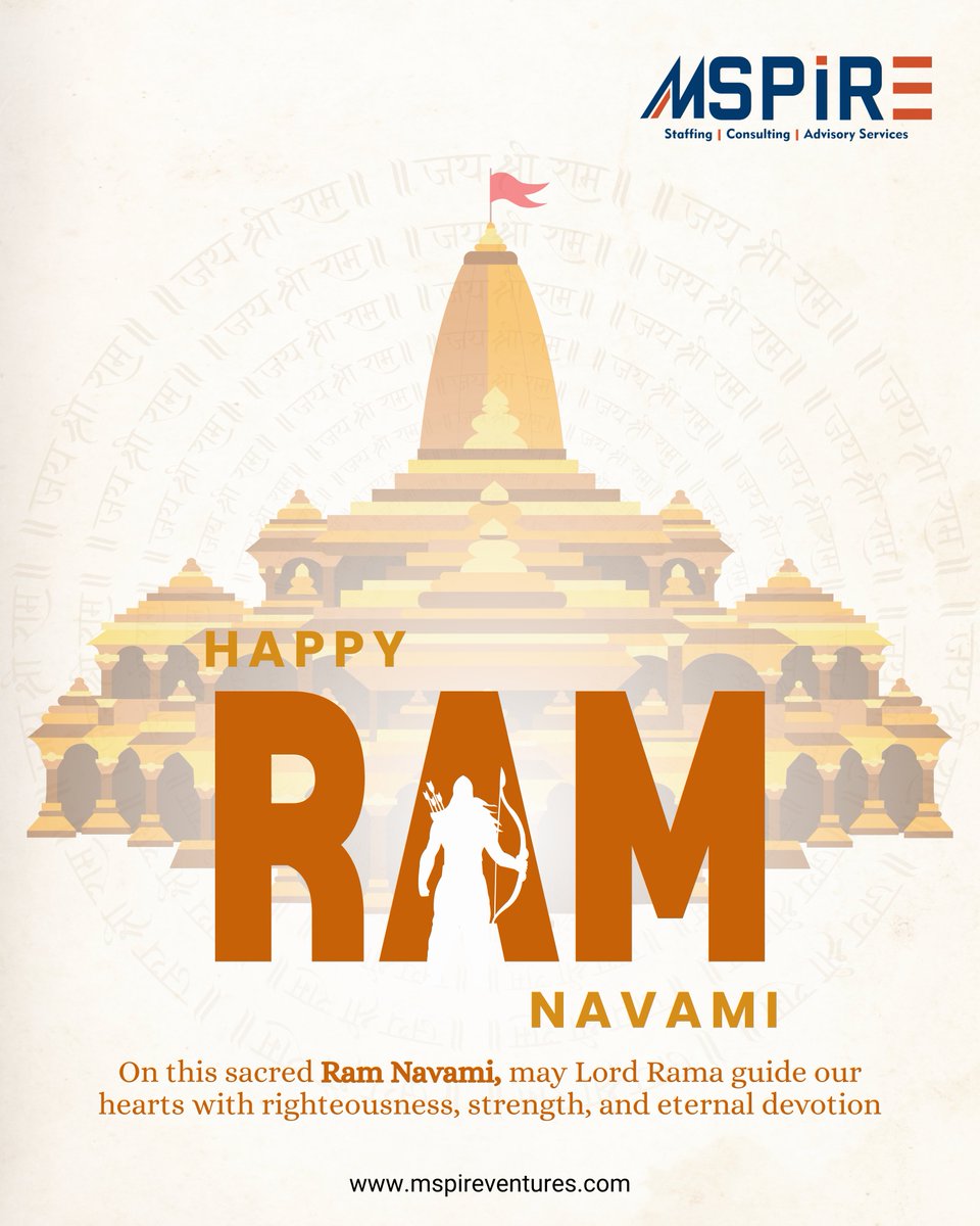 mspireventures's tweet photo. 🙏✨ MSPIRE Ventures wishes you a blessed and joyful Ram Navami!

#RamNavami #HappyRamNavami #MSPIREVentures #FestiveGreetings #NewBeginnings #Prosperity #CorporateCulture #SuccessJourney #TeamSpirit #PositiveVibes https://t.co/V3Kubxf0X3