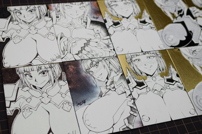 アナログイラスト(ATC)をヤフオクに出品中!! ダークエルフ ナル ATCサイズ(64x89mm) カードNo.007 女騎士ラーエル ATCサイズ(64x89mm) カードNo.010 女騎士ラーエル ATCサイズ(64x89mm) カードNo.011