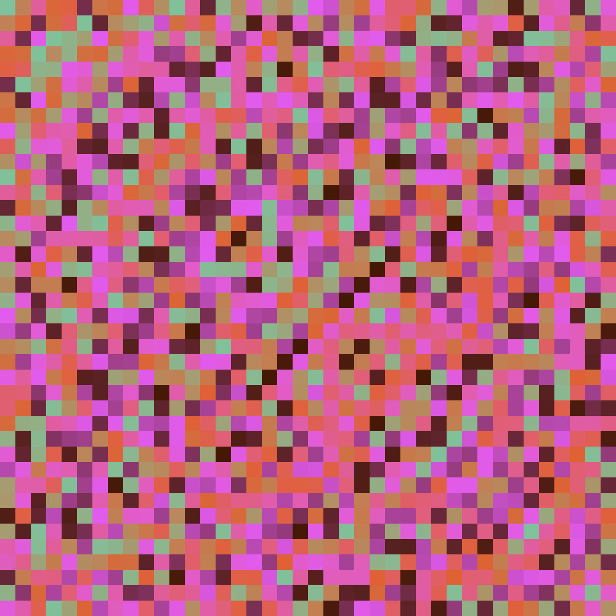 🤖 Beep beep! Check out this colorful pixel art.

🎨 Colors used: #7fc29b, #df6132, #e15bed, #441803

#twitterbot #pixelmuse #pixelart #digitalart #8bit #art #generativeart