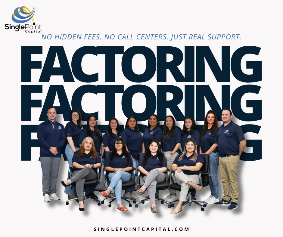 SinglePointCap's tweet photo. Behind every invoice is a real team that picks up the phone, solves problems, and keeps your business moving.

#singlepointcapital #services #factoring #invoicefactoring #finance #cashflow #support #team #houston #houstontx #texas https://t.co/3GSOGtLJ0K