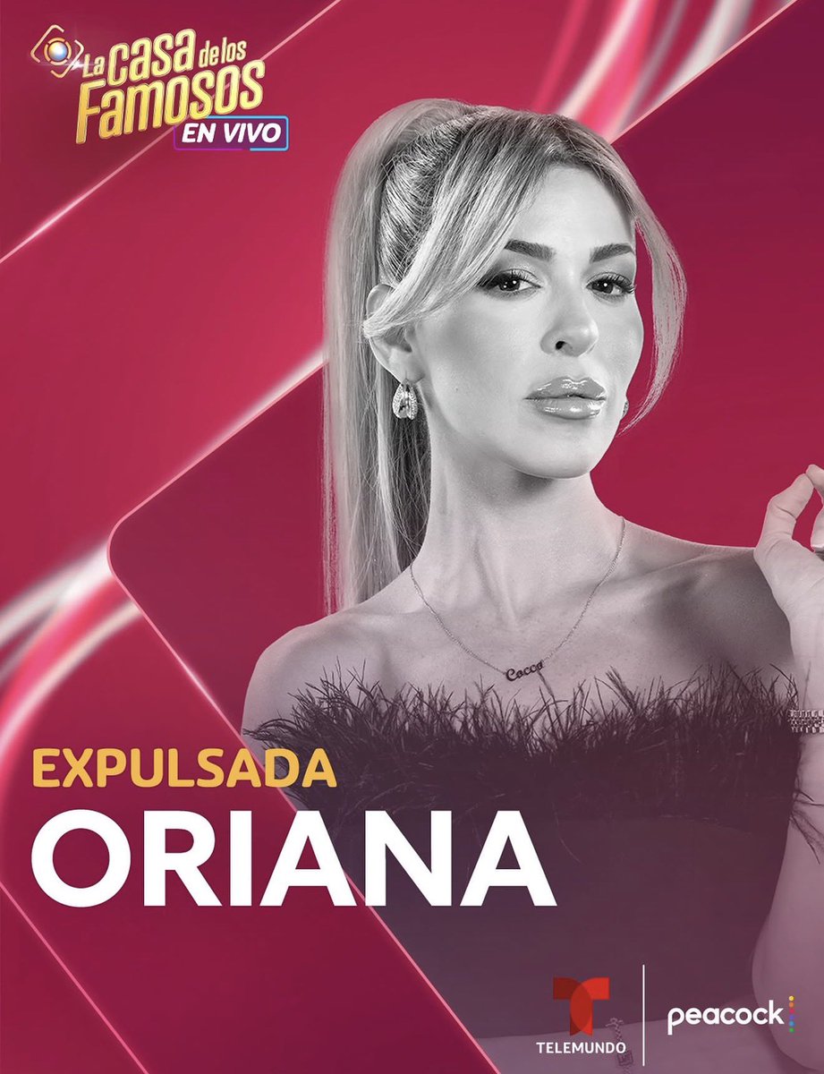 jeanfradamas's tweet photo. HISTÓRICO! Oriana Marzoli es EXPULSADA de la casa #orianamarzoli #Telemundo https://t.co/cgFcgTZ5PY