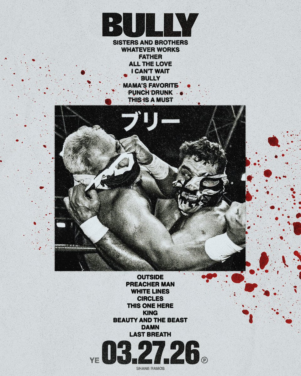 TheShaneRamos_'s tweet photo. YE

BULLY

TRACKLIST https://t.co/IWKyOj9TtL