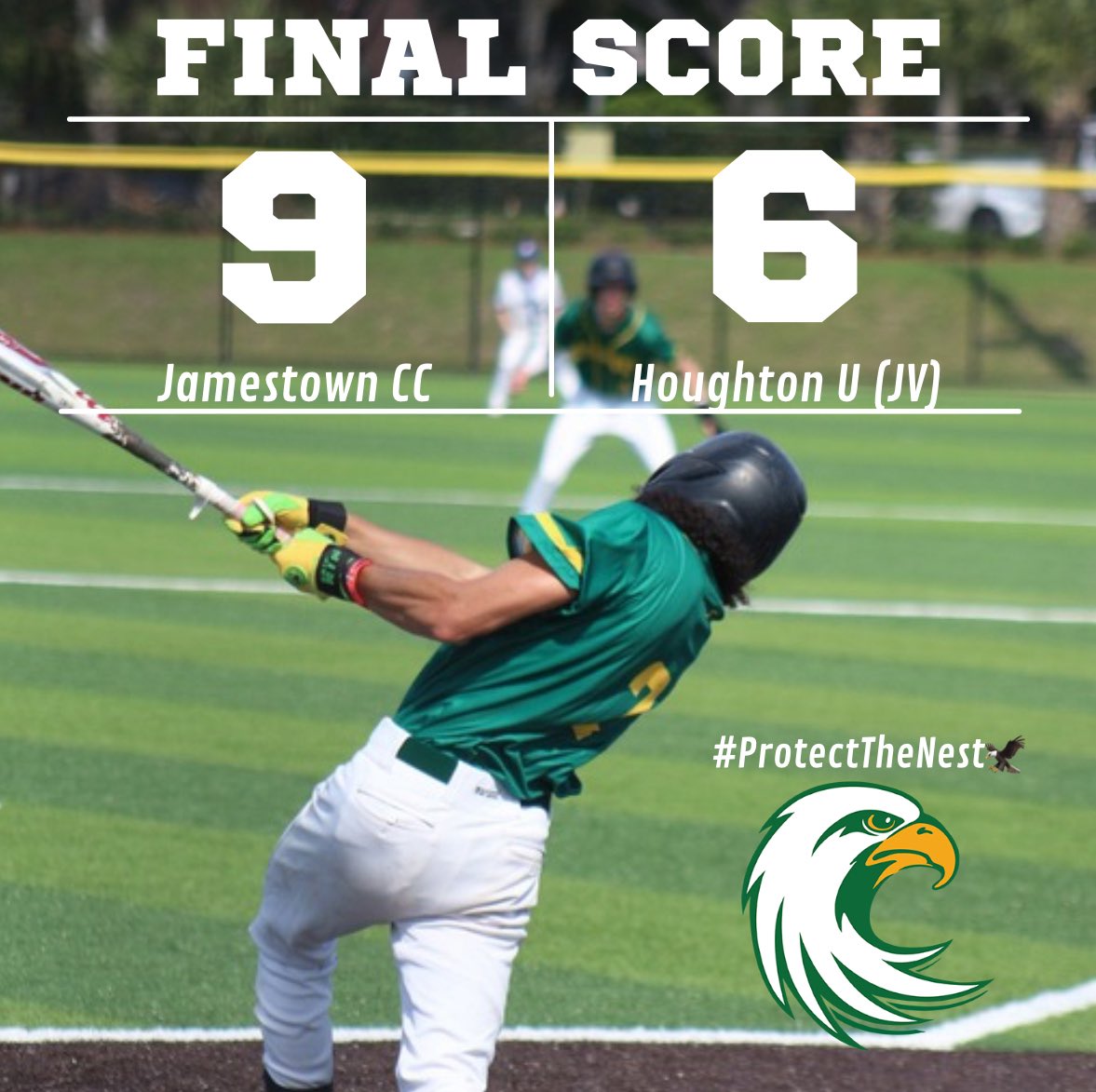 JCCAthletics's tweet photo. ⚾FINAL SCORE⚾

Jamestown CC 9
Houghton U (JV) 6

JCC heads into spring break with a nice road win. The Dirdy Birds aren't back on the diamond until they host Erie CC on Saturday, April 4th, at 12:00 PM.

#ProtectTheNest🦅 https://t.co/3PrPHRAvFt