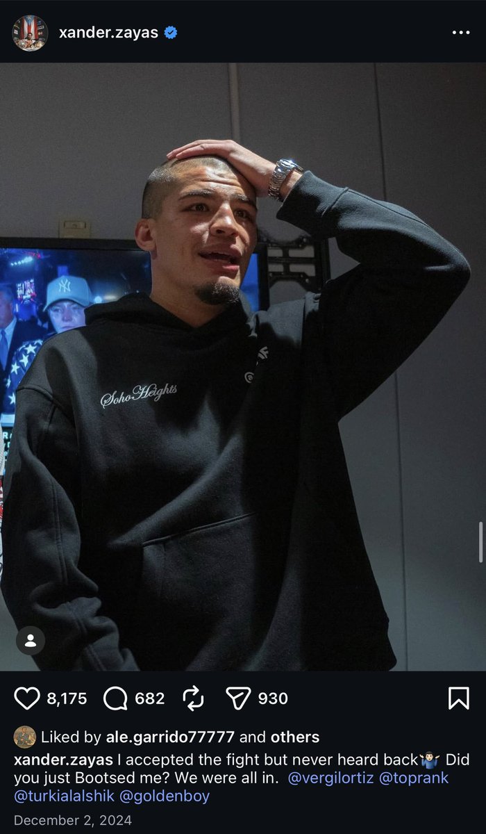 NEVER FORGET XANDER ZAYAS AT 22 YEARS OF AGE SIGNED TO FIGHT VERGIL ORTIZ ON 2 MONTH NOTICE AND VERGIL WENT WITH ANOTHER OPTION👀