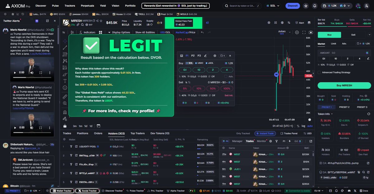 AutorunSOL's tweet image. 🚀 New token! Check the ANALYSIS! (Screenshot)

$MIRESH
4h1up7hpUUkUD1dNg1RtAiS66XJ9YGya2F2sesEXpump

💎 I use Axiom Trade – axiom.trade/@autorunn
📌 For more info, check my profile.