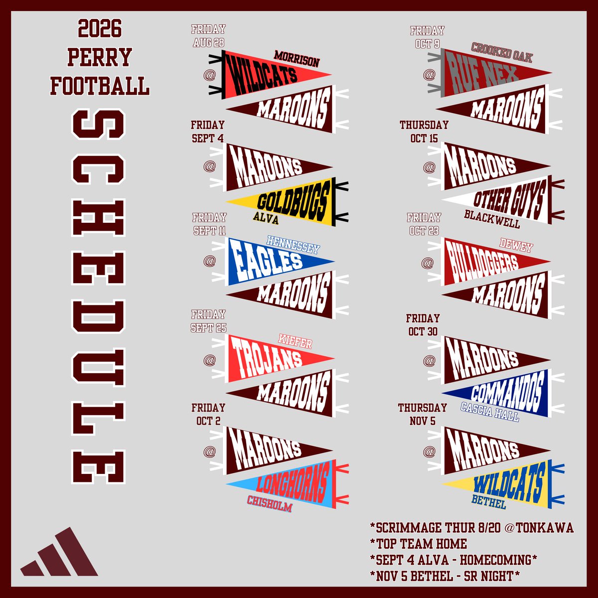 Perry Maroon Football tweet media