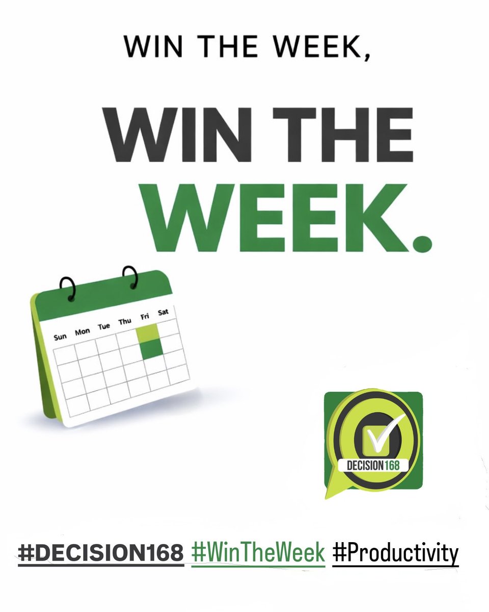 decision168's tweet photo. It’s Wednesday.
The week isn’t over.
Still time to execute.
Still time to win the week.

🔥🎯🚀

#WinTheWeek #DECISION168 #HumpDay https://t.co/TiJ4Khedqm