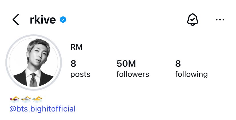 260326 #RM has updated his instagram bio to “🏊‍♀️🏊🏊‍♂️”