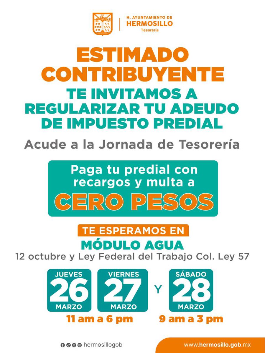 Tesorería de Hermosillo tweet media