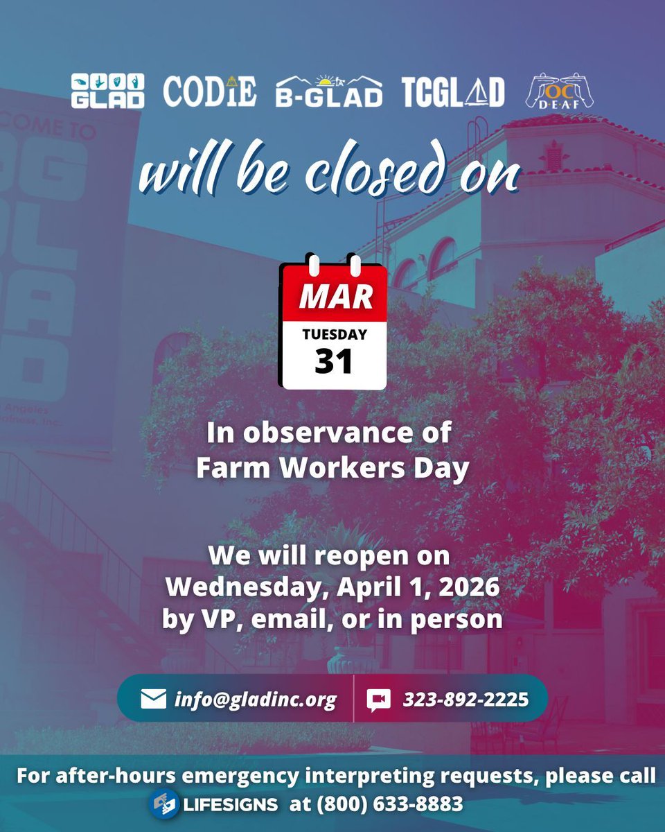 Greater Los Angeles Agency on Deafness (GLAD) tweet media