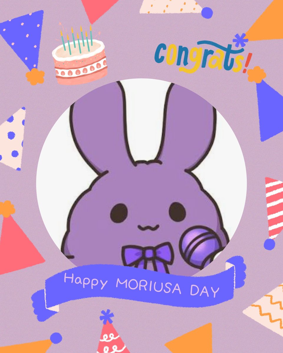 njrsuki15's tweet photo. もりうさちゃん お誕生日おめでとう🎂
毎日 可愛いTiktokの映像に癒されてます💜 大好き💜💜
#もりうさ
#moriusa https://t.co/1keSyCgSCz