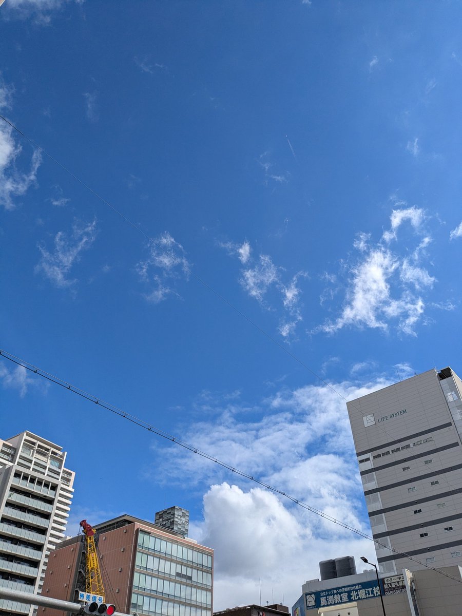adomlabo's tweet photo. ほら！大阪にも青空がある♥
空を見るといつもそう思う
みんな、繋がっていることを
私は、多くの人と同じ時間を生きている
#イマソラ
#空が好きな人と繋がりたい 
#写真撮ってる人と繫がりたい https://t.co/sOH0NAhWcK
