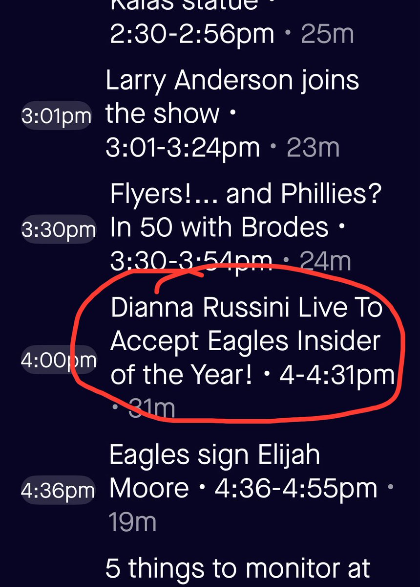 toade99's tweet photo. @AfternoonsWIP @SpikeEskin @Ike58Reese @JackFritzWIP Whoever does the segment titles on the @Audacy app loves to ruin things for your listeners who can’t listen live. Happens all the time. Ugh… https://t.co/asWZihl572