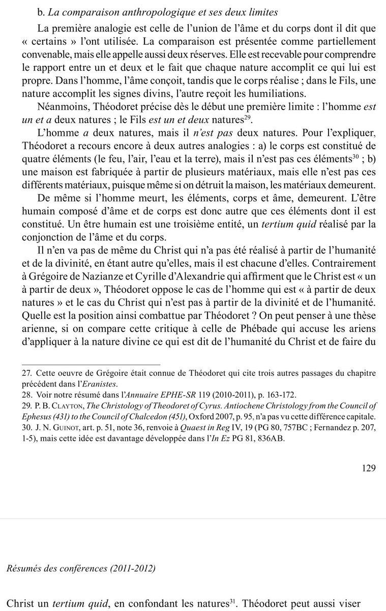 armiaphysite's tweet photo. Ici, l’article dont l’auteur est Mme Boulnois, spécialise de st Cyrille montre que Theodoret rejette le fait que le Christ est un à partir de deux à cause de l’analogie faite de l’homme qui est composé à partir de l’âme et du corps: https://t.co/IES7q44BNA