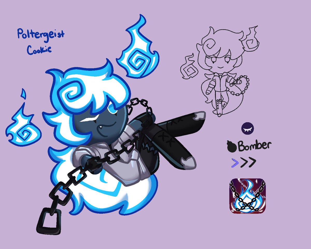 Poltergeist cookie!
I made a cookie version of my sona cause I’m autistic about crk 
#cookierunkingdm #crk #oc #originalcharacter