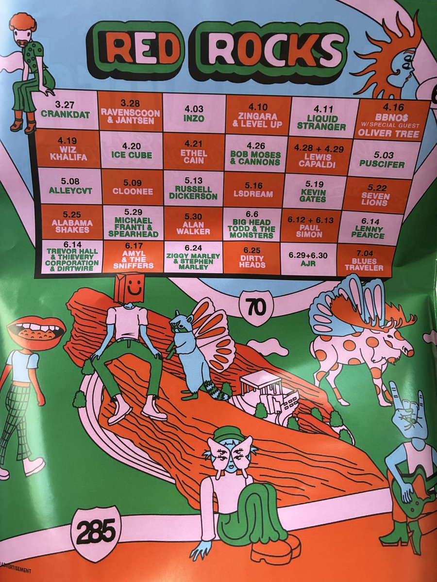 HumbertCrypto's tweet image. The 2026 Colorado Music scene this spring.

Who you watching?

#RedRocks #Colorado #Music #Concerts #Sublime #311 #RobZombie #DaveMathewsBand #OAR #PaulSimon #IceCube